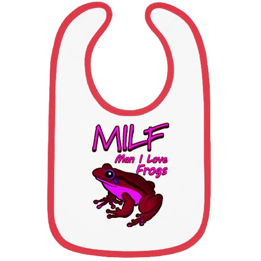 Frog Pet MILF Man I Love Frogs Funny Amphibian Pet Frog Toad Bibs