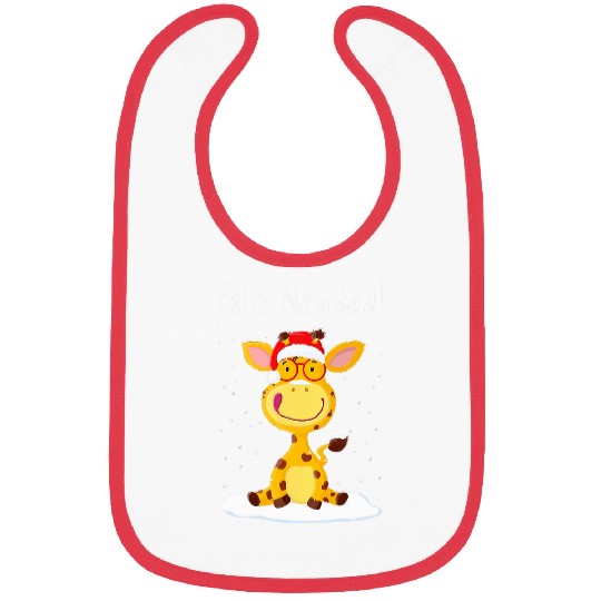 Giraffe Pet Feliz Navidad Says Little Gregor Giraffe Bibs
