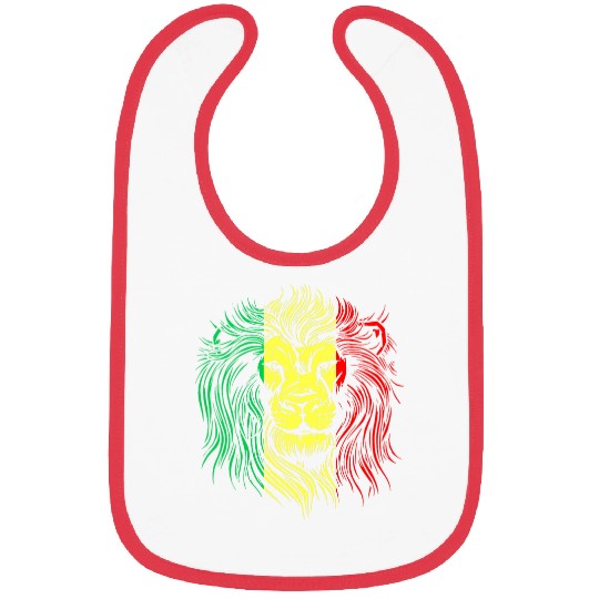 Lion Pet Face Typical Colours Style Rastafari Bibs
