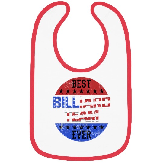 Sport Billiard Team Player Independence Day Patriotic USA Flag Bibs