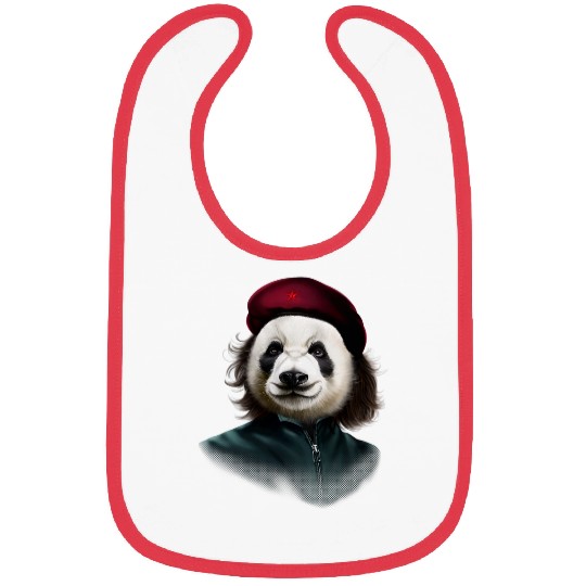 Panda Pet Giant Panda Impersonated Che Guevara Bibs