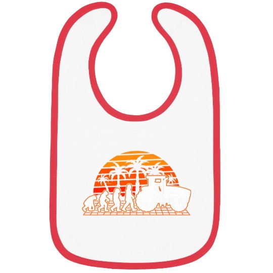 Tractor Fun driving Evolution Retro Tractor Driver Farmer Bibs