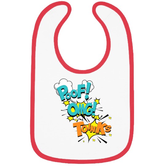 Book Fun Comic Book Effect POOF OMG TOINKS Bibs