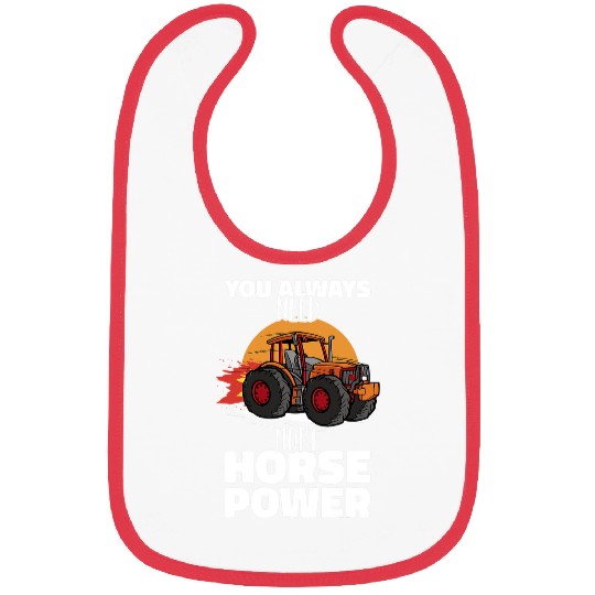 Horse Pet You always need more Horsepower Tractor Pull Farmer Bibs