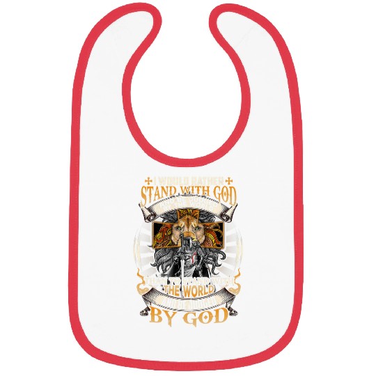 Lion Pet I Would Rather Stand With God Knights Templar Lion God Bibs