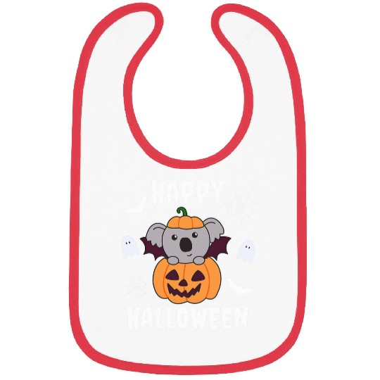 Koala Pet Happy Halloween Pumpkin Bat Koalas Halloween 3 Bibs