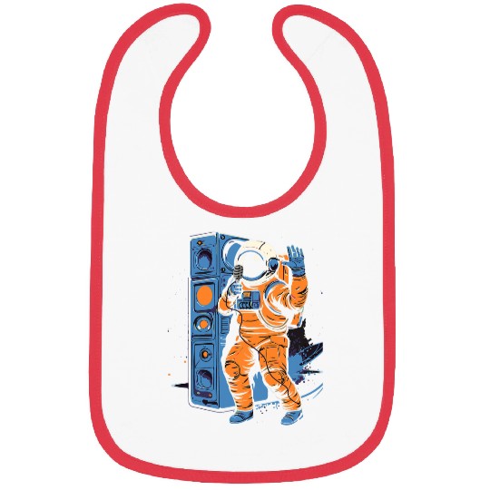 Astronaut Job Karaoke Spaceman with Microphone and Sound System Bibs