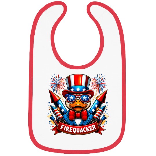 Duck Pet 4th of July Fireworks Firequacker Patriotic Duck Bibs