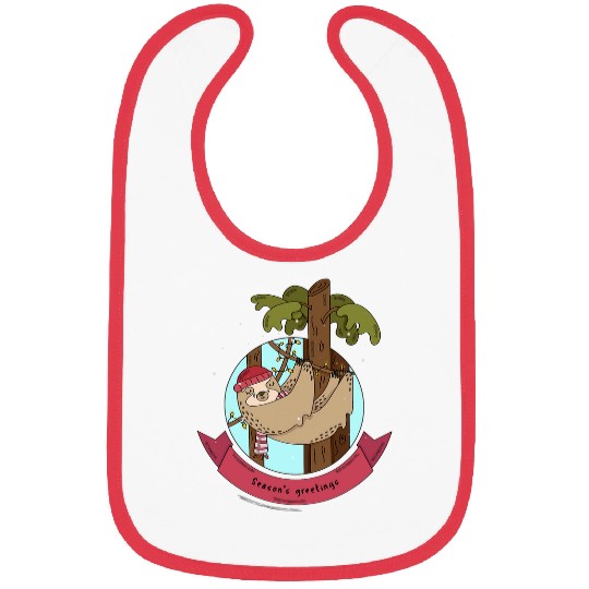 Sloth Pet Christmas Sloth Seasons Greetings Bibs