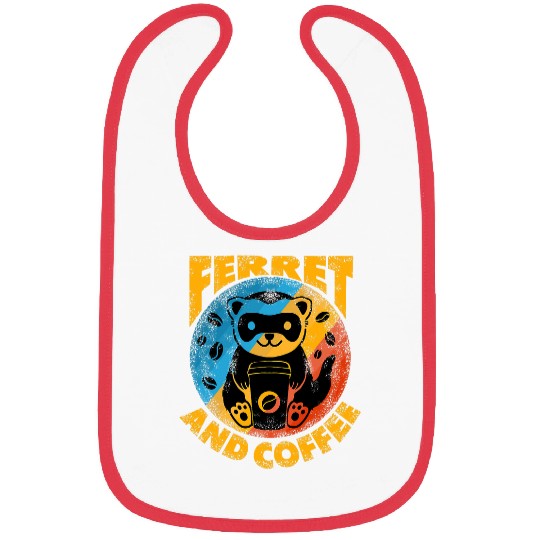 Coffee Fun Ferret And Coffee caffeines Addict Coffee Drinking Bibs