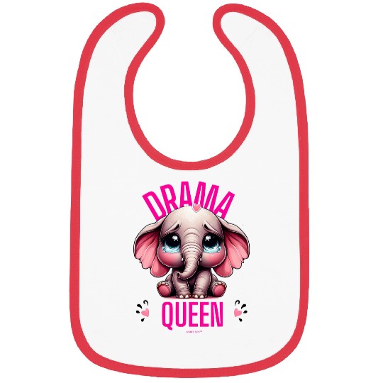 Elephant Pet Drama Queen Theatrical Funny Cute Dramatic Elephant Meme Bibs