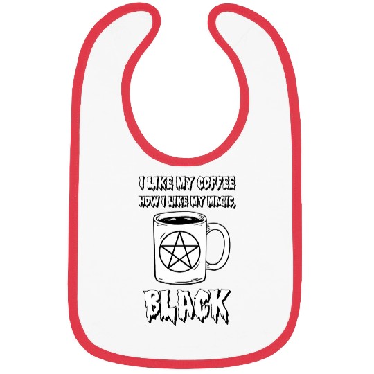 Coffee Fun Trendy Black Magic Coffee Pentacle Cup Bibs