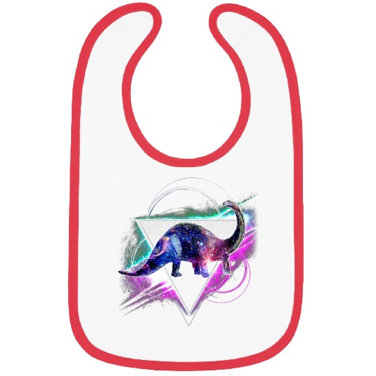 Aesthetic Galaxy Brontosaurus Bibs