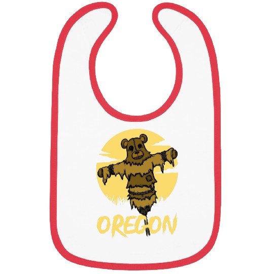 Bear Pet Spooky Oregon Scare Bear Scarecrow for Halloween Bibs