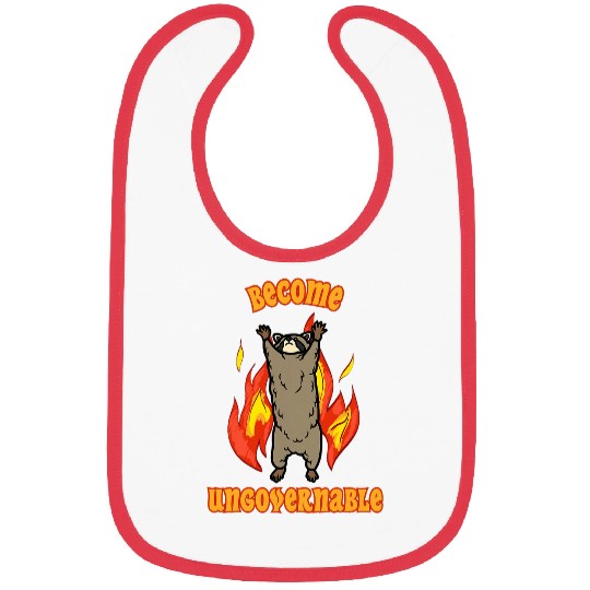 Raccoon Pet Become Ungovernable Raccoon Flames Bibs