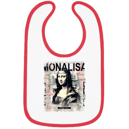 Abstract graffiti art Leonardo da Vinci art Mona Lisa 1 Bibs