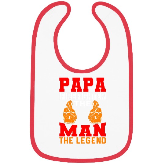Firefighter Job Papa Firefighter The Man The Legend Firefighter Dad 2 Bibs