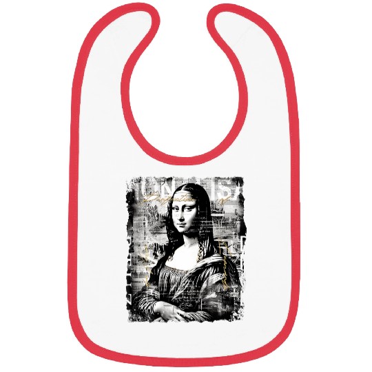 Abstract graffiti art Leonardo da Vinci art Mona Lisa 3 Bibs