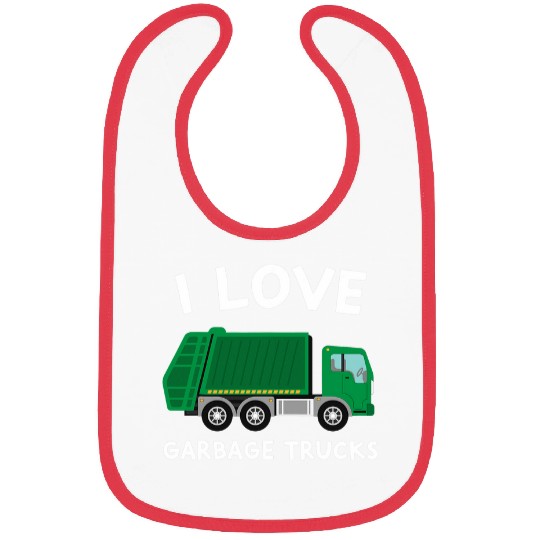 I Love Garbage Trucks Funny Garbage Truck Driver Worker Bibs