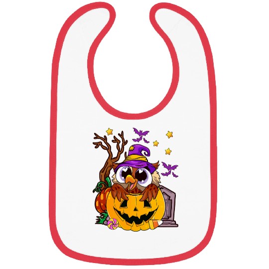 Owl Pet Halloween Owl Witch Funny Halloween 2 Bibs