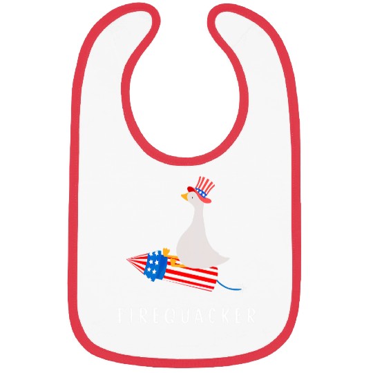 Duck Pet Firequacker Fireworks Duck Goose America Proud Bibs
