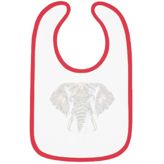 Elephant Pet Face Graphic Art Design Bibs