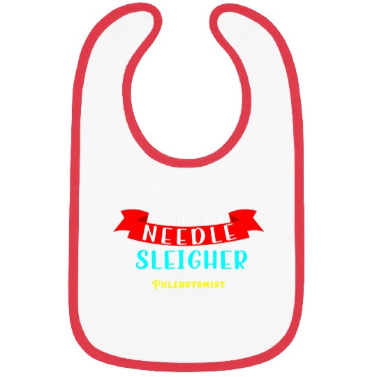 nurses Job Needle Sleigher Christmas Phlebotomist nurses Bibs