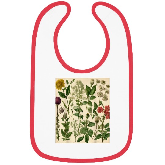 Botanical Prints Herb Garden Bibs