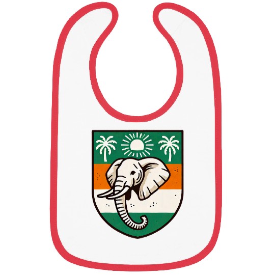 Elephant Pet Ivory Coast Ivorian Elephant Flag Wear Bibs