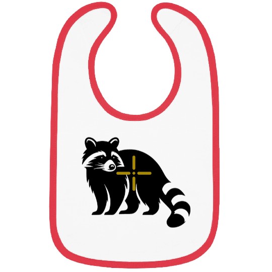 Raccoon Pet Coon Hunting Hunter Crosshair Raccoon Bibs