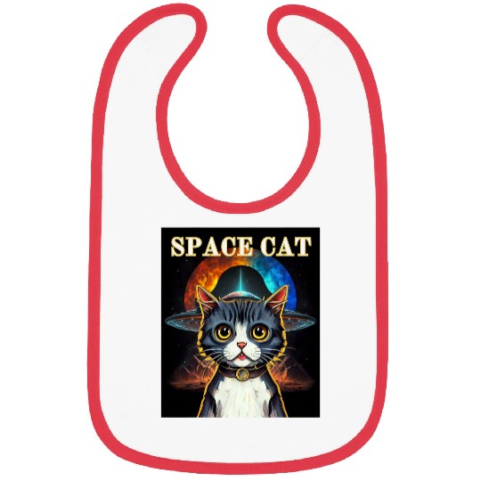 Alien UFO Cat Meme Bibs
