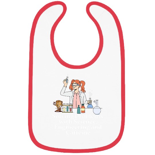 Coffee Fun Solving Problems Science Engineering caffeines Retro Bibs