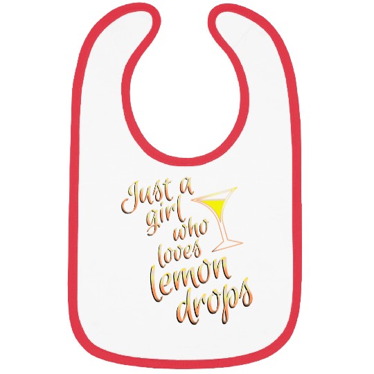Wines Fun Lemon Drop Martini Design for Girls Who Drink Lemon Drops Bibs