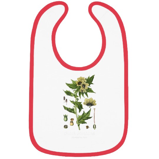 Black Henbane Witch Botanical Garden Arcane Magic Bibs