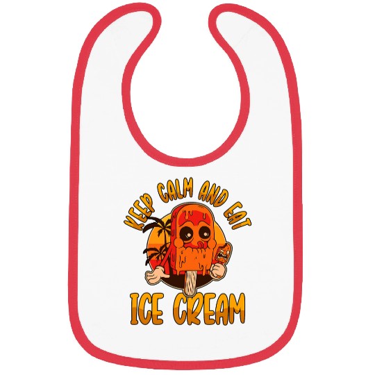Sloth Pet Keep Calm And Eat Ice Cream Summer Sloth Gelato Bibs