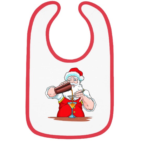 Bartender Job Santa Claus Bartender Cocktail Bibs