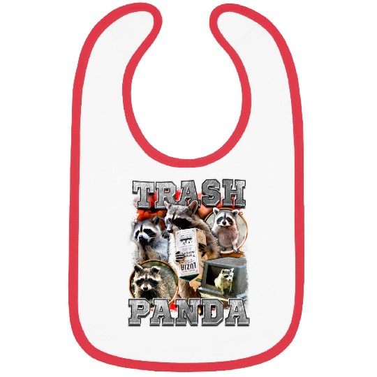 Raccoon Pet Funny Trash Panda Raccoon Bootleg Rap Aesthetic Meme Bibs