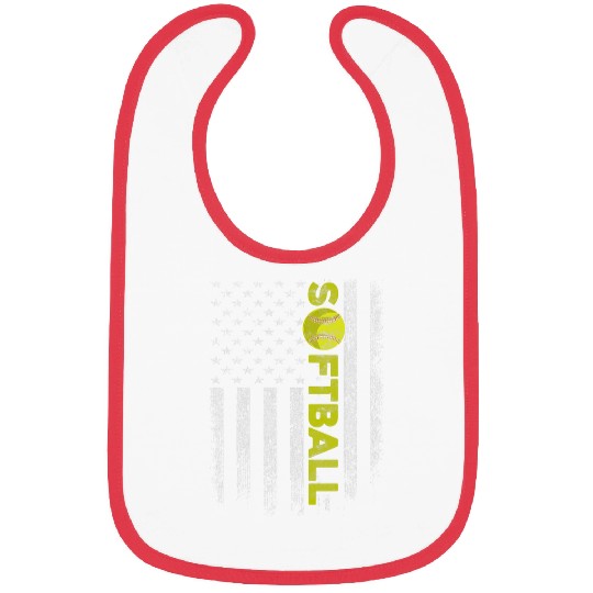 american flag softball team 2softball fan player coach Bibs