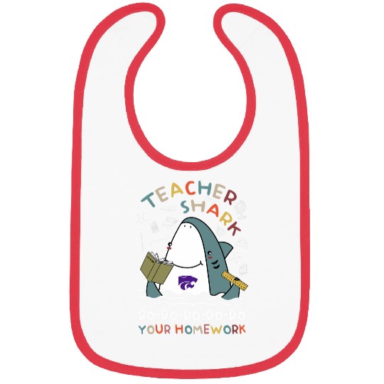 Kansas State Wildcats Teacher Shark Do Your homeswork Bibs
