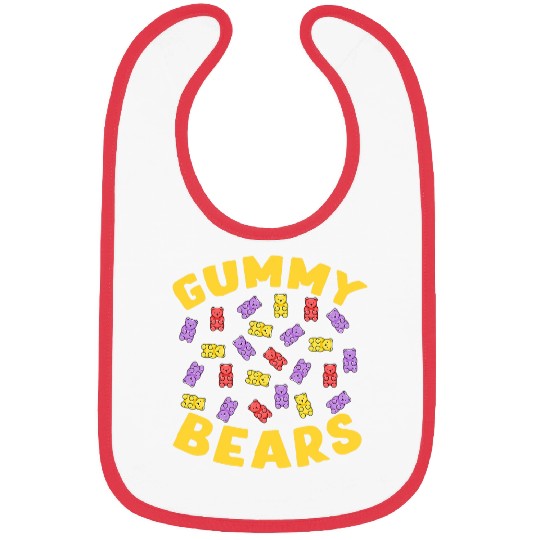 Bear Pet Funny Gummy Bear Design For Candy Lovers Bibs