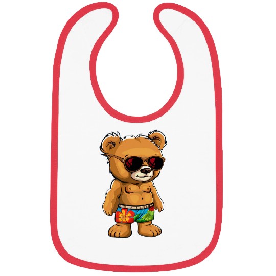 Bear Pet Awesome Teddy Bear swim trunks Costume Bibs