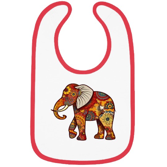 Elephant Pet Floral Print Elephant Bibs