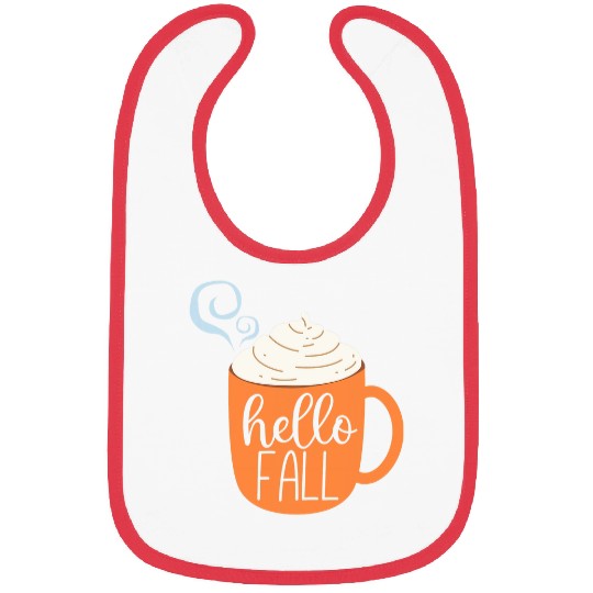 Coffee Fun Hello Fall Coffee Hot Cocoa Bibs
