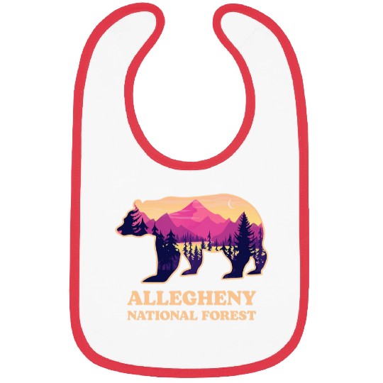 Bear Allegheny National Forest Pennsylvania Hiking Souvenirs Bibs