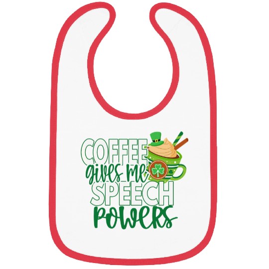 Coffee Fun Speech Therapy SLPA Coffee for St Patricks Day Bibs