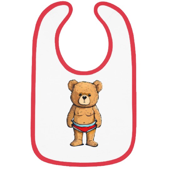 Bear Pet Funny swim Trunks with this Teddy Bear Outfit Bibs