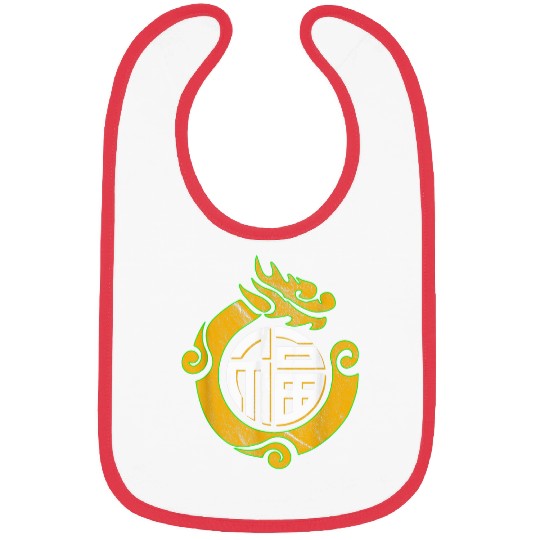 Dragon Pet NewYear Chinese Dragon Emblem Bibs