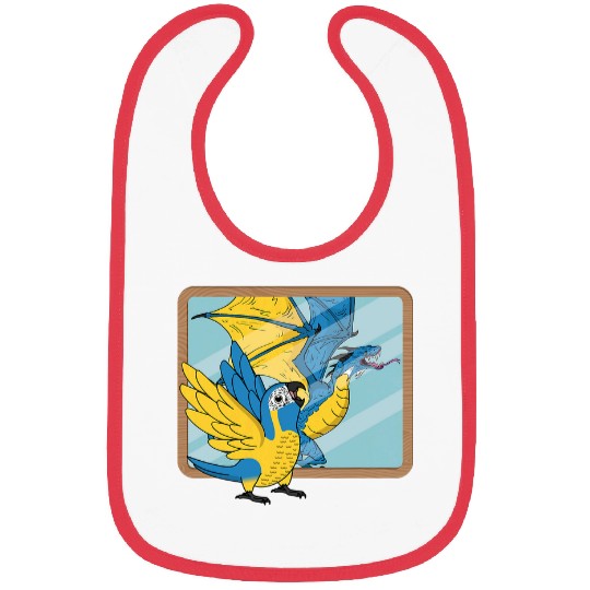 Dragon Pet Parrot Dragon Reflection I Bluethroated Macaw Bibs