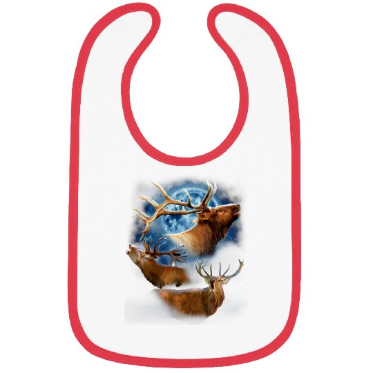 Funny Elk Hunting s Elk s Elk Howling at the Moon Bibs