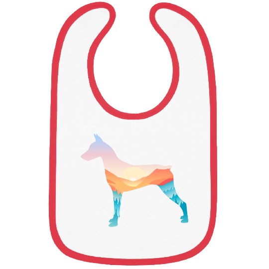 German Pinscher Nature Hiking Dog Sunrise Adventure Bibs